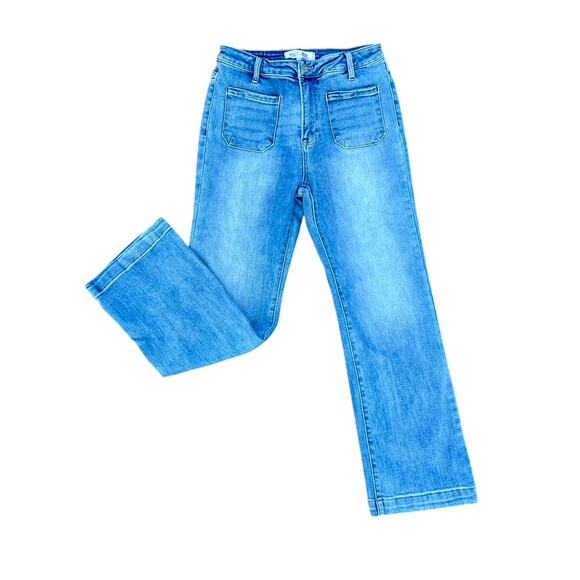 Risen high rise patch pocket trouser ankle jeans size 30x29.5 - Picture 1 of 5
